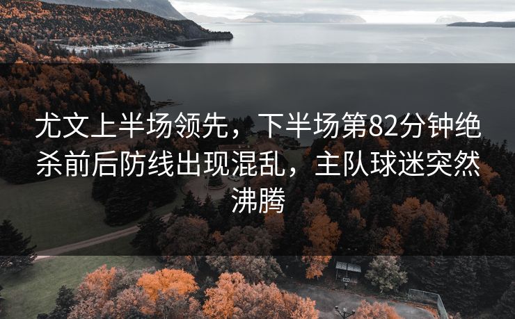 尤文上半场领先，下半场第82分钟绝杀前后防线出现混乱，主队球迷突然沸腾  第1张
